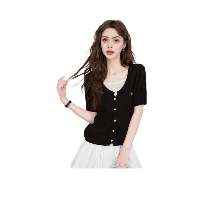 FAWENXIANGZI Knitwear Women's Black-0