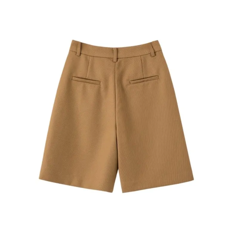 Late White Casual Shorts Women's-1