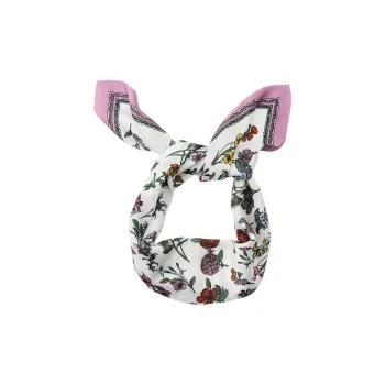 ZARA Viscose Silk Scarves Women's White
