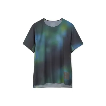 Y 3 All Over Print Run Short Sleeve T Shirt