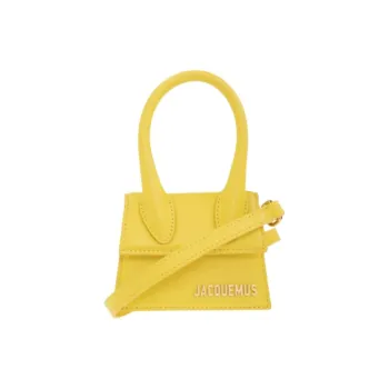 Jacquemus Leather Shoulder Bag, Crossbody Bag, Handbag Mini Women's Yellow