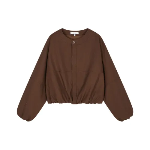 MOUSSY 060 브라운 여성 크롭 탑