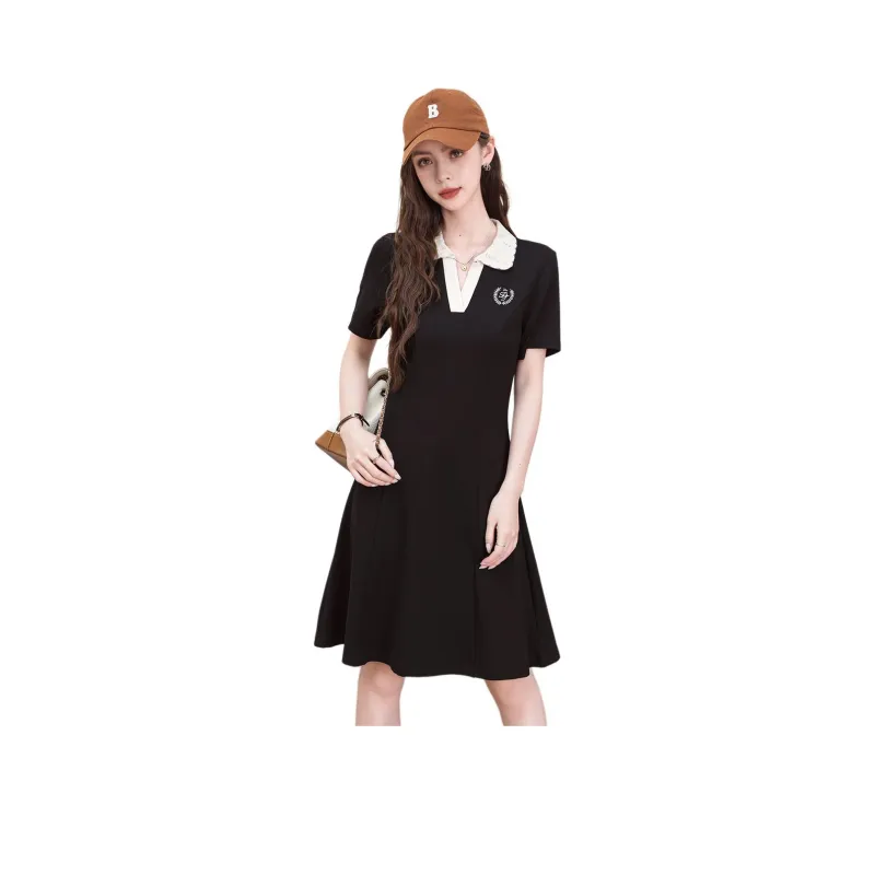 FAWENXIANGZI Short Sleeved Dress Women's-0