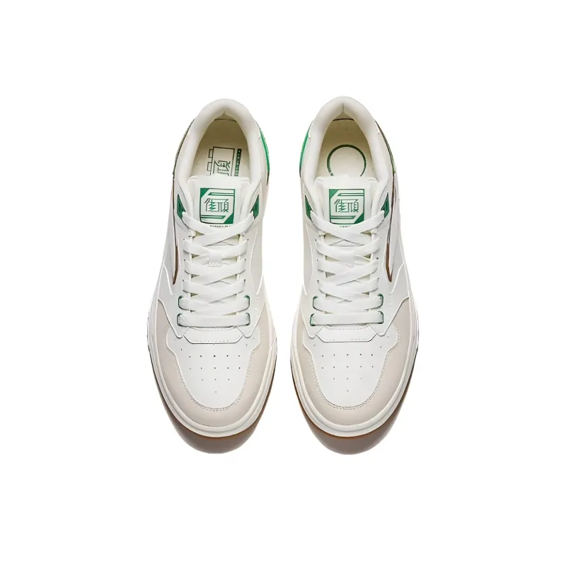 Anta Street Rebel 3 Coverage Slip Resistant Low Top Skateboard Shoes Men's White Cyan-2