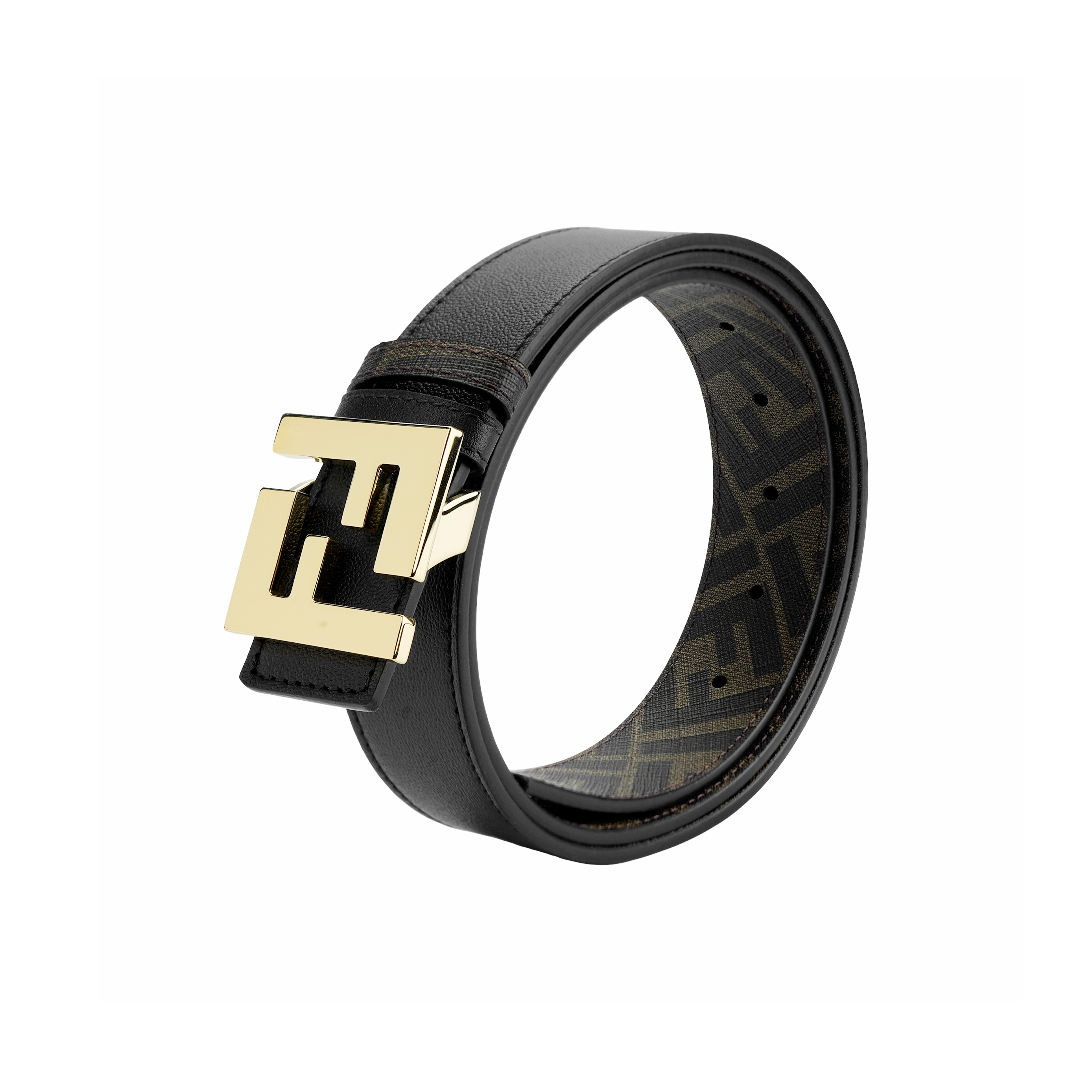 FENDI Ff Motif Reversible Buckle Belt - POIZON