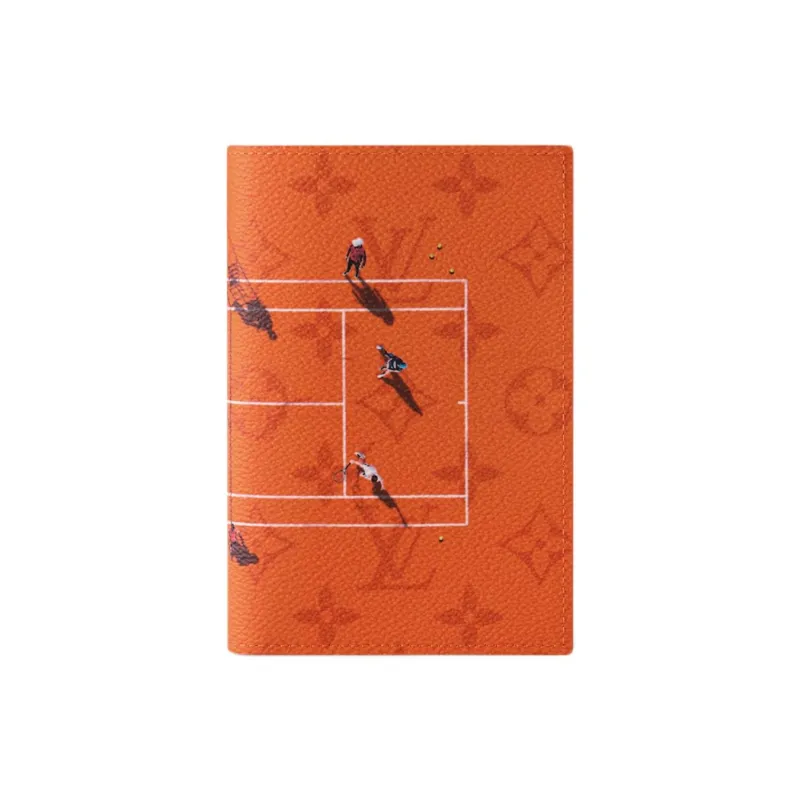LOUIS VUITTON Tennis Passport Cover Brick Red-0