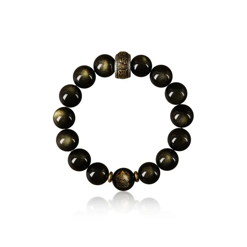 CUISHI Natural Obsidian Bracelets Unisex-10