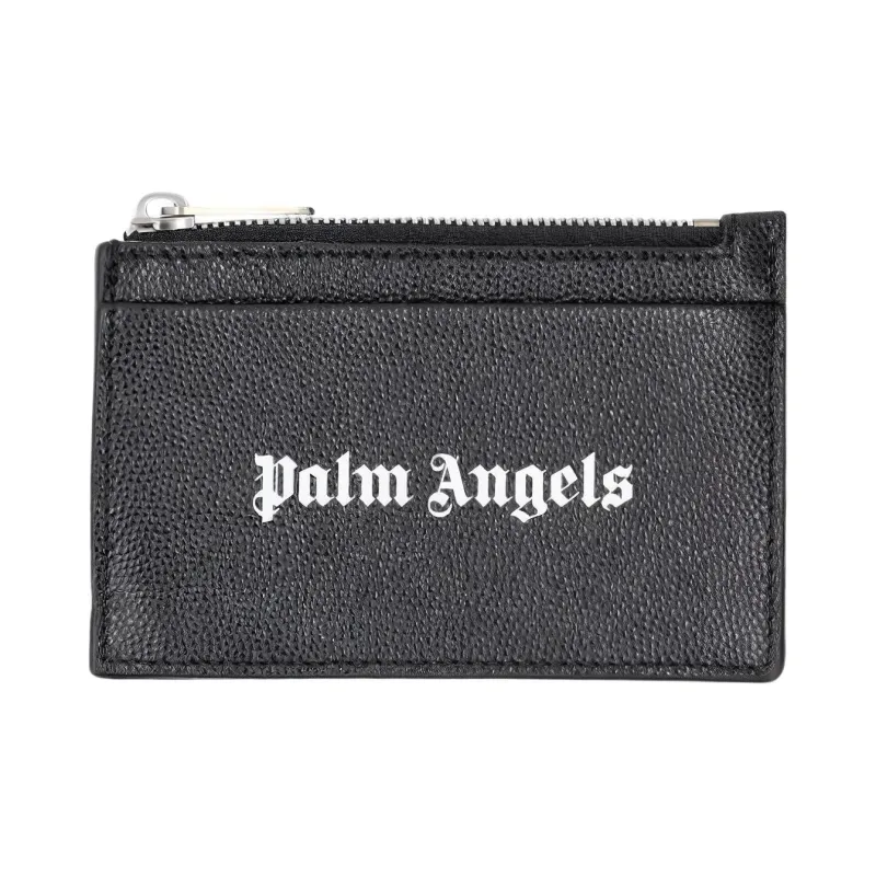PALM ANGELS Logo Print Zipped Cardholder-0