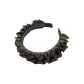 Pleated Lotus Lace Trims Headband 1 Pc (Coffee)
