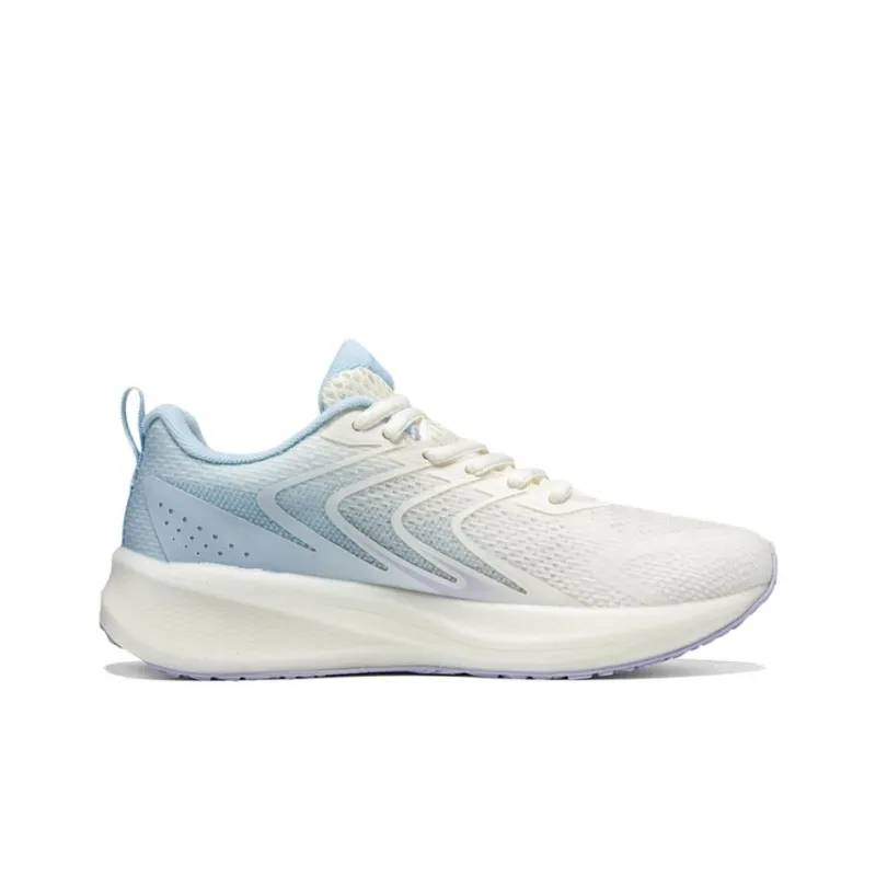 361° Anti Slip Wear Resistant Low Top Casual Training Sprint Running Shoes Women's White Blue-1