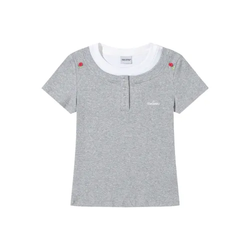 ISaluteU Set in Sleeve T Shirt Women's