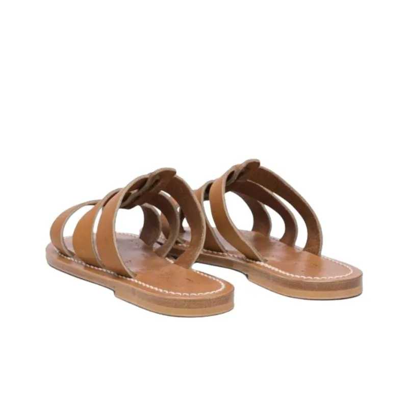K Jacques St Tropez Slide Slippers Women's Brown-3