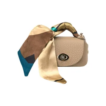 THCN Genuine Leather Pebble Texture Leather Shoulder Bag, Crossbody Bag Mini Women's Khaki