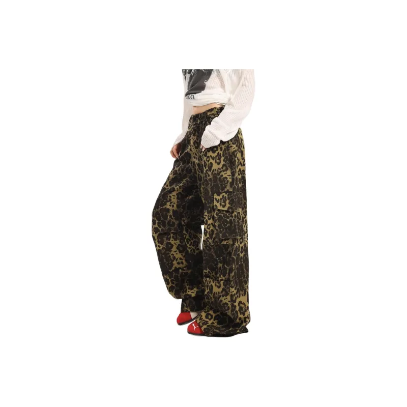 JIMI&JONS Jeans Unisex Leopard Print-3