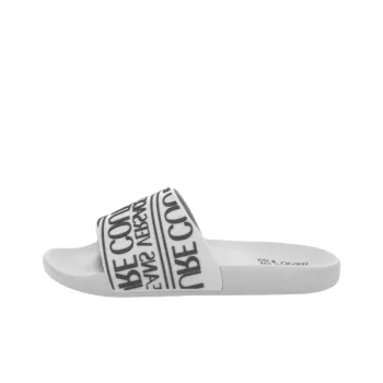 VERSACE JEANS COUTURE Slip Resistant Slide Slippers Men's White