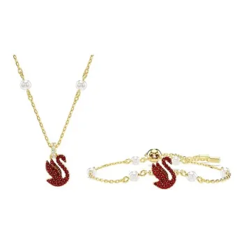 Swarovski Faux Crystal Necklaces Unisex Gold