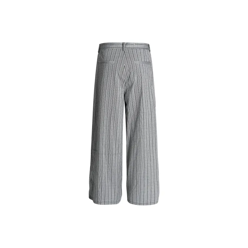 GBXM Casual Pants Unisex Gray Plaid-2