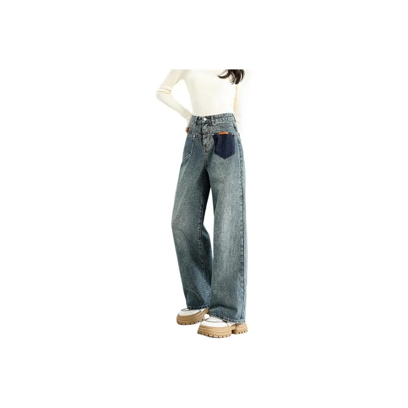 FAWENXIANGZI Jeans Women's Blue-0