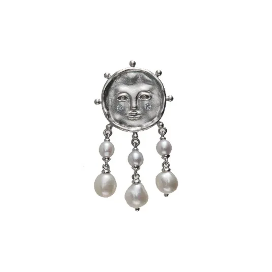 Lost In Echo Light Fringe Pearl Drop Earrings Hoop Earrings Women's-6