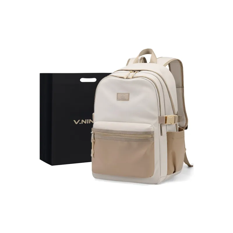 V.NINE Fabric Backpack Laptop Bag Graduation Travel Backpack Large Size Unisex Multicolor-7
