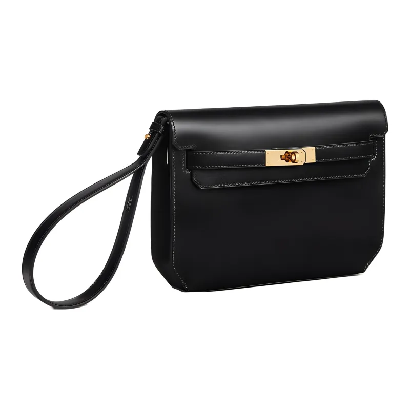 Hermes Jypsiere shoulder bag in etoupe togo leather