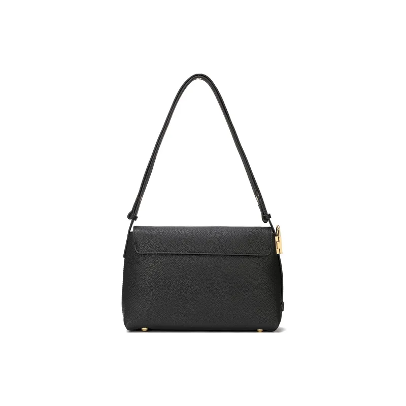 ROBERTA DI CAMERINO Cow Leather Messenger Bag, Shoulder Bag Women's Classic Black/Elephant Gray-3