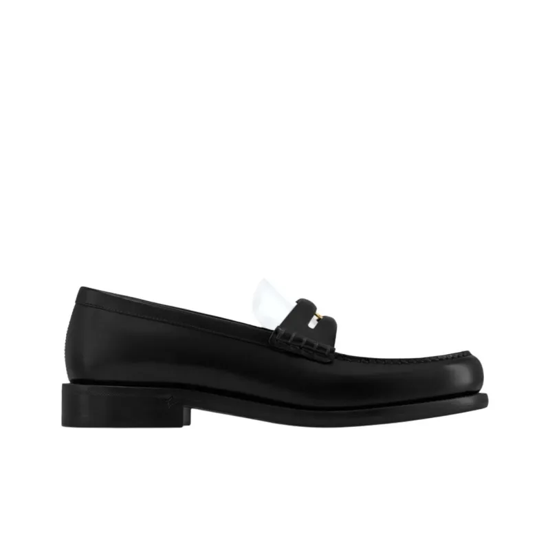 LOUIS VUITTON Oxford Loafers Men's Black White-1