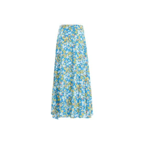 ZAZN Casual Long Skirts Women's Blue