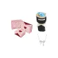 Crushed Ice Blue Preserved Flower+Silver Necklace