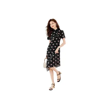 Mo Han Yi Mei Short Sleeved Dress Women's Black