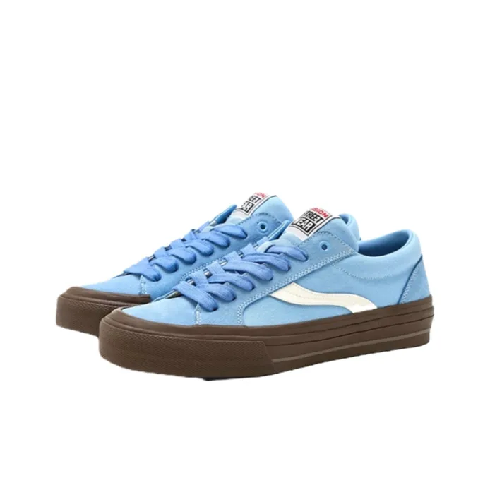 ODD x Vision Street Wear Astley Pro Low Top Skateboard Shoes Unisex Raw Pips Rubber Washed Blue-1