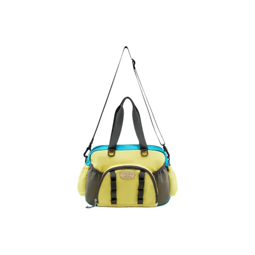 LiNing Takasha, Collaboration Nylon Shoulder Bag, Crossbody Bag, Handbag Women's Yellow & Green
