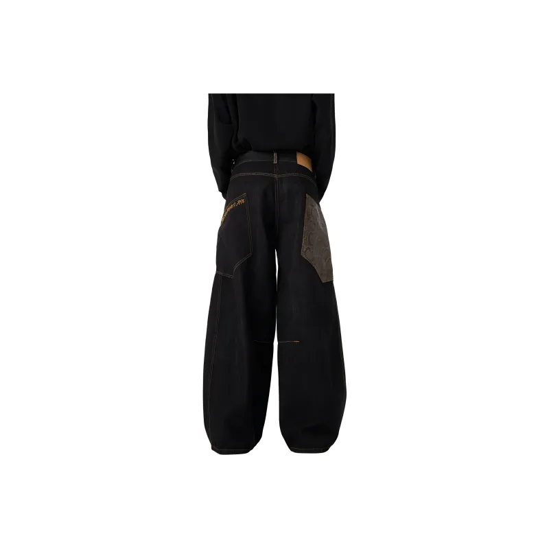 HKRXEC Jeans Men Black-1