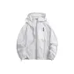 [Night Ride Reflective Strip Sun Protection]Light Gray (B Blue Double Stripe Chest Logo)
