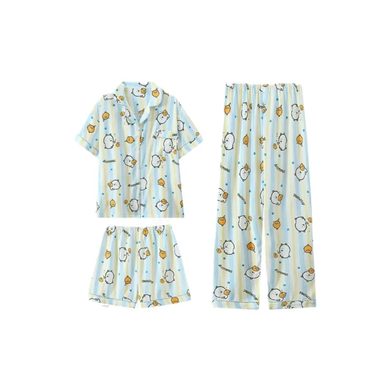 XIAFENYAN Pajama Set Women's Green-0