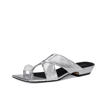 JESSICA SOPHIA Rubber Sole Rhinestone Slide Slippers Women's