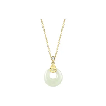 Royal Heaven's Choice Hetian Jade Pendants White Jade/Pale Greenish White Jade Women's