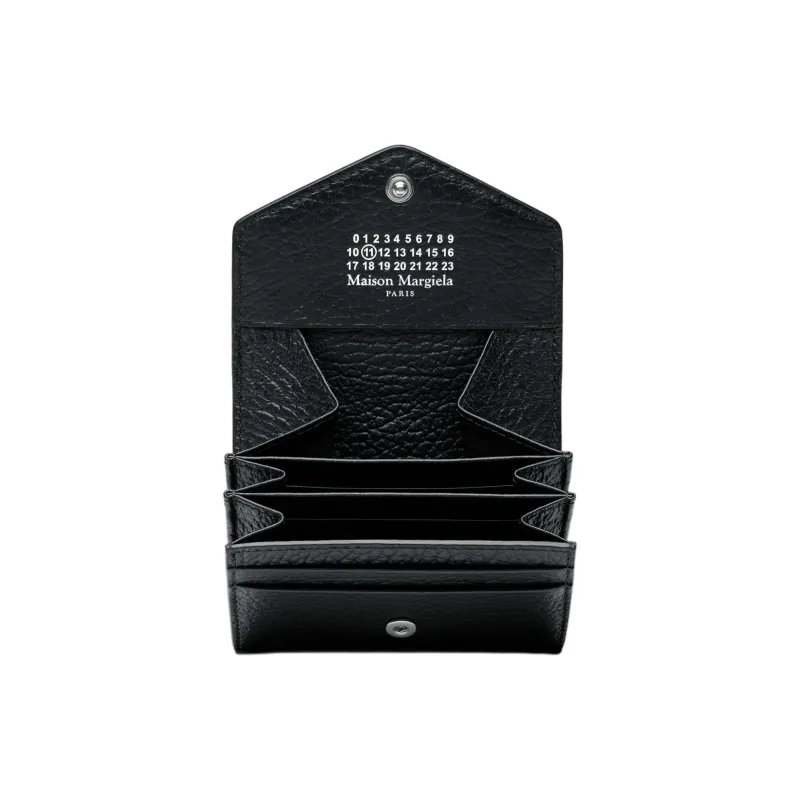 Maison Margiela Grain Calfskin Card Holder Women's Black-2