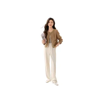Mo Han Yi Mei Jackets & Coats Women's Light Tea Brown