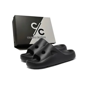 Colorful Creations EVA Quiet, Slip Resistant, Quick Dry Slide Slippers Men's Box