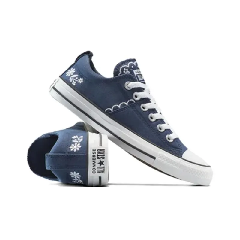 Converse Chuck Taylor All Star Anti Slip Wear Resistant Low Top Canvas Shoes Women's Blue White-3