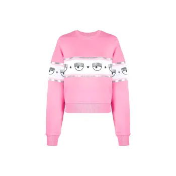 CHIARA FERRAGNI Logomania motif Cotton Sweatshirt