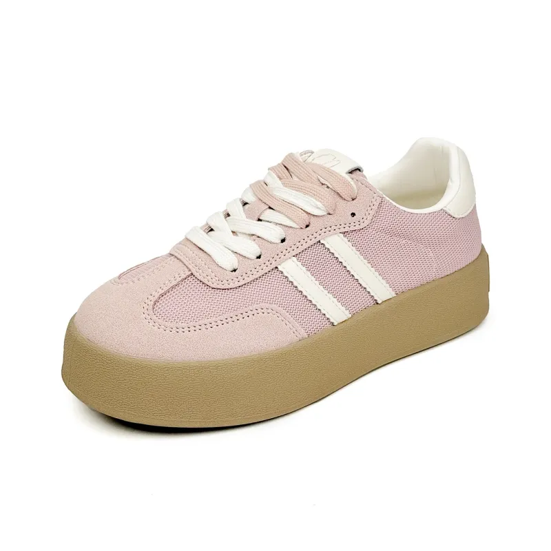 La Chapelle Slip Resistant, Abrasion Resistant, Lightweight Low Top Skateboard Shoes Women's Pink-1