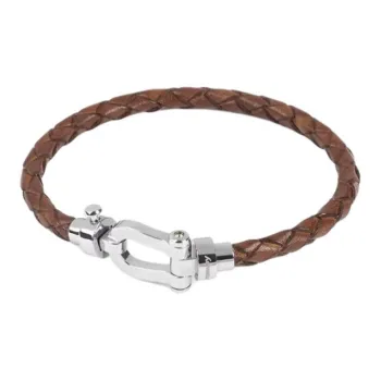 BROSWAY Cow Leather Bracelets Men's Brown