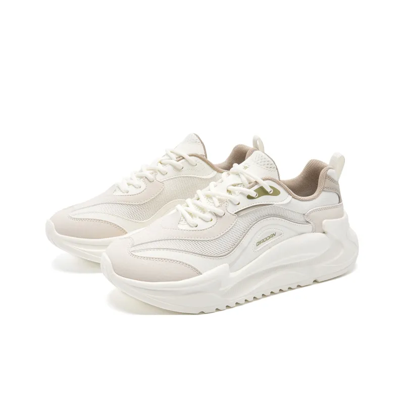 QIAODAN Anti Slip Wear Resistant Low Top Casual Shoes Women's White-2