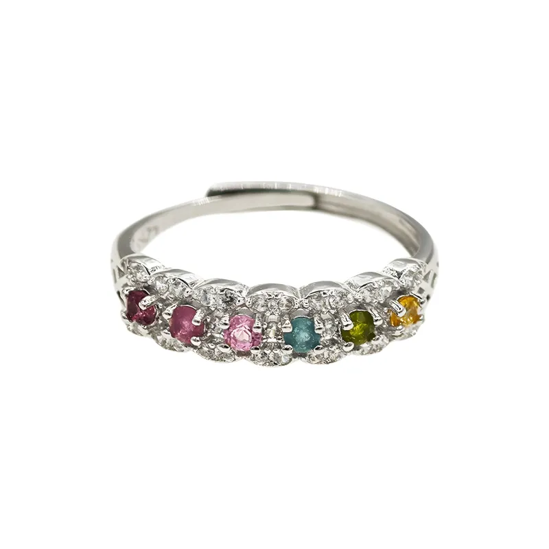 Andaozi Natural Tourmaline Rings Women's-0