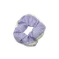 Plaid Lace Hair Tie with Lace Trim, 1 Piece (Purple)