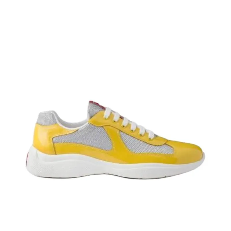 PRADA America's Cup Low Top Casual Shoes Men's Yellow-1
