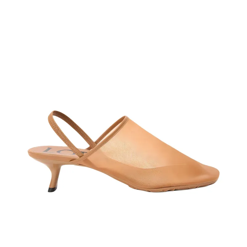 LOEWE Petal Irregular Heel High Heels 4.5cm Women's Brown-1