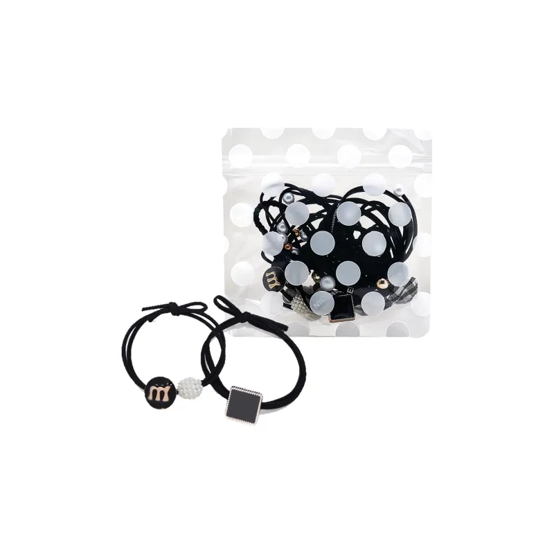 ROYALSASA Rubber Band, Faux Pearl Hair Tie Women's-1